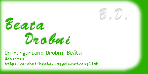 beata drobni business card